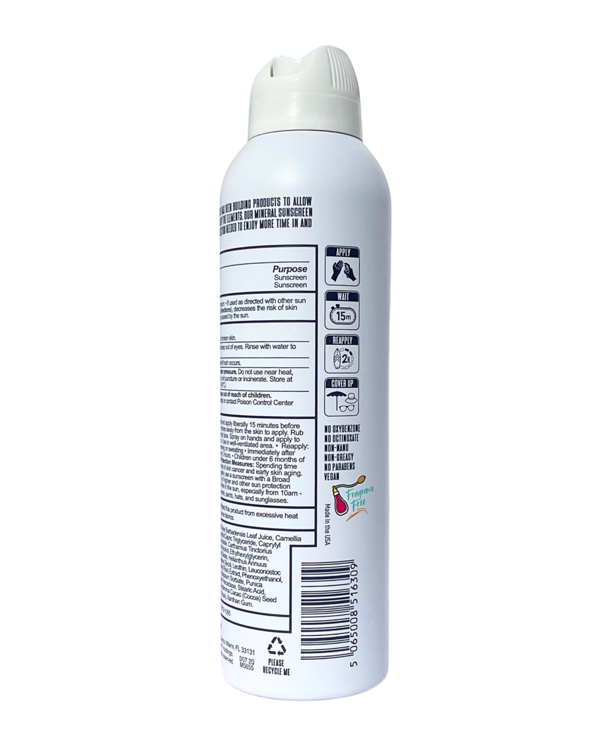 Men Body Glove SPF 30 Mineral Sunscreen Spray