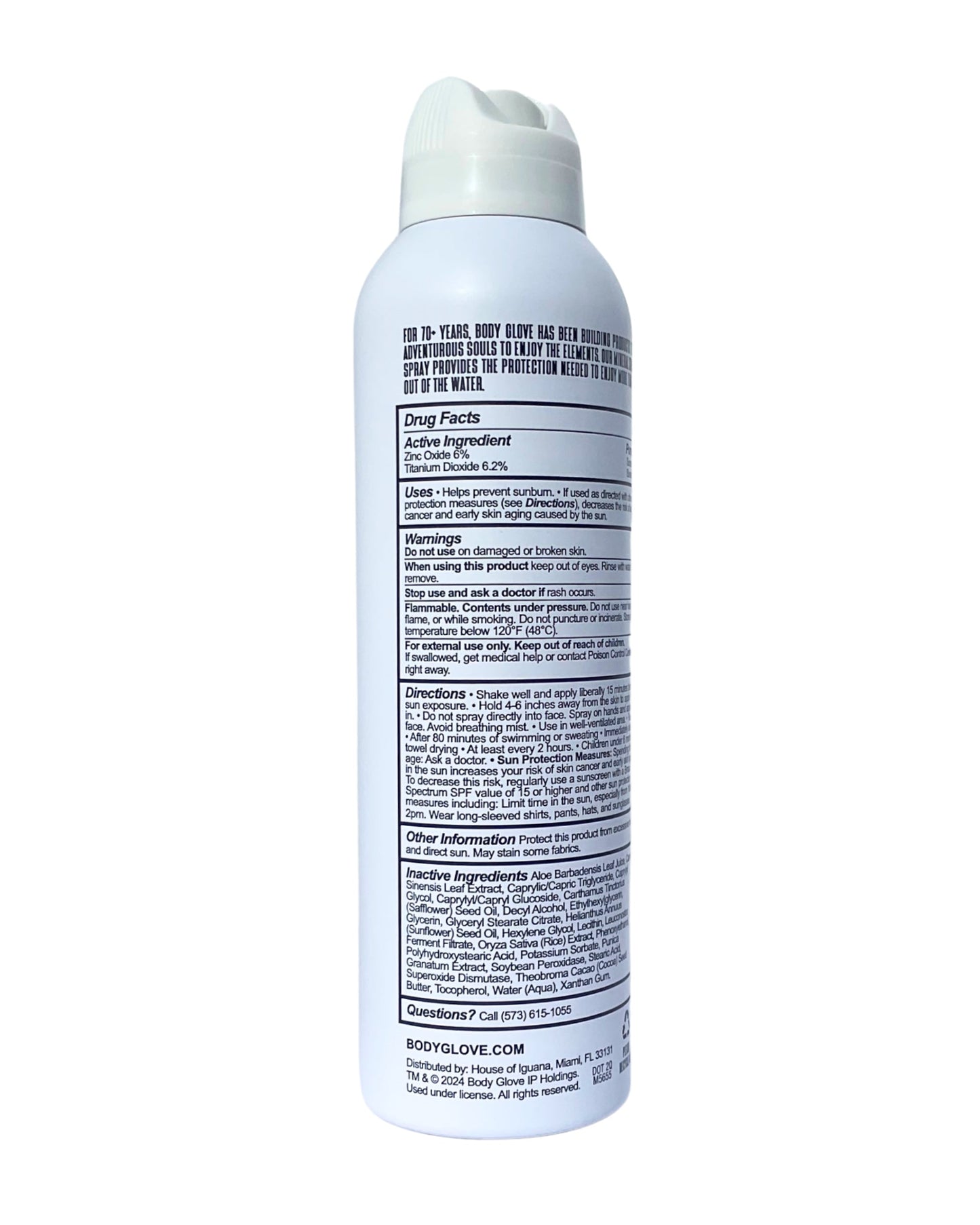 Men Body Glove SPF 30 Mineral Sunscreen Spray