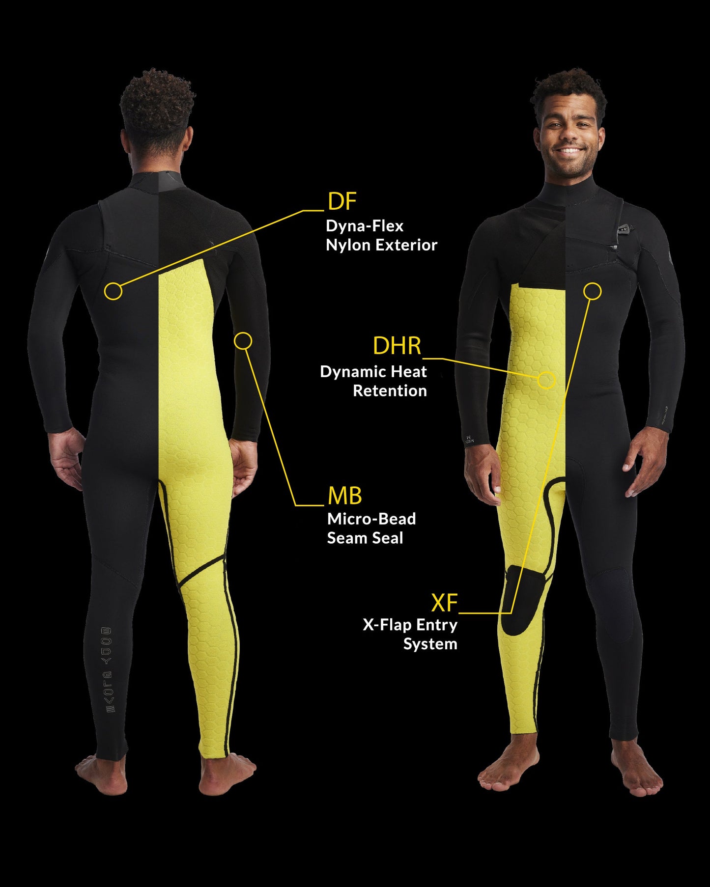 Wetsuits|Men Body Glove Men's Gold Cell 2/2mm Slant Zip Fullsuit