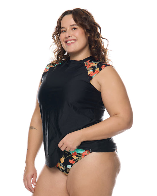 Women Body Glove Hamoa Sleek Plus Size Long Sleeve Rashguard