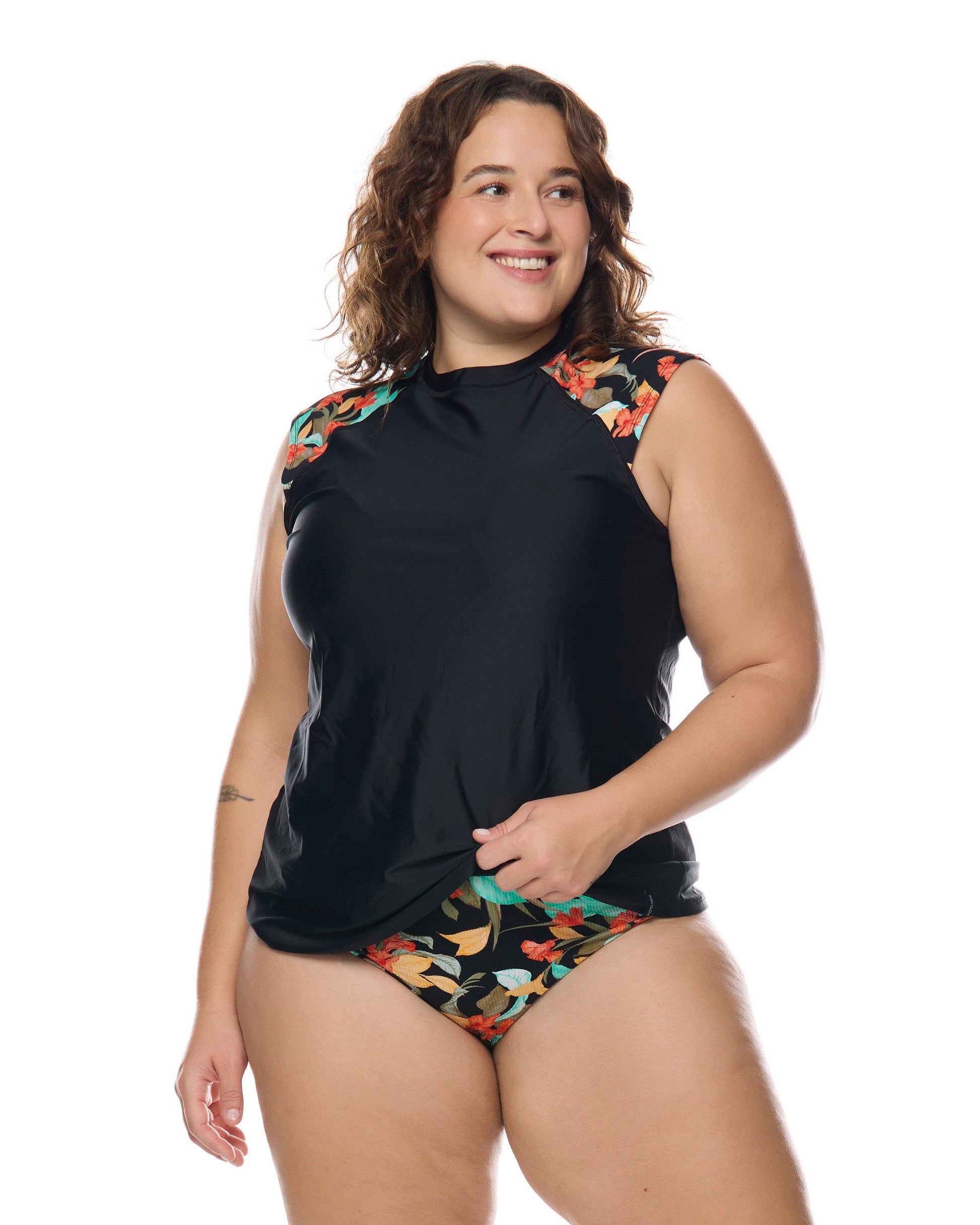 Women Body Glove Hamoa Sleek Plus Size Long Sleeve Rashguard