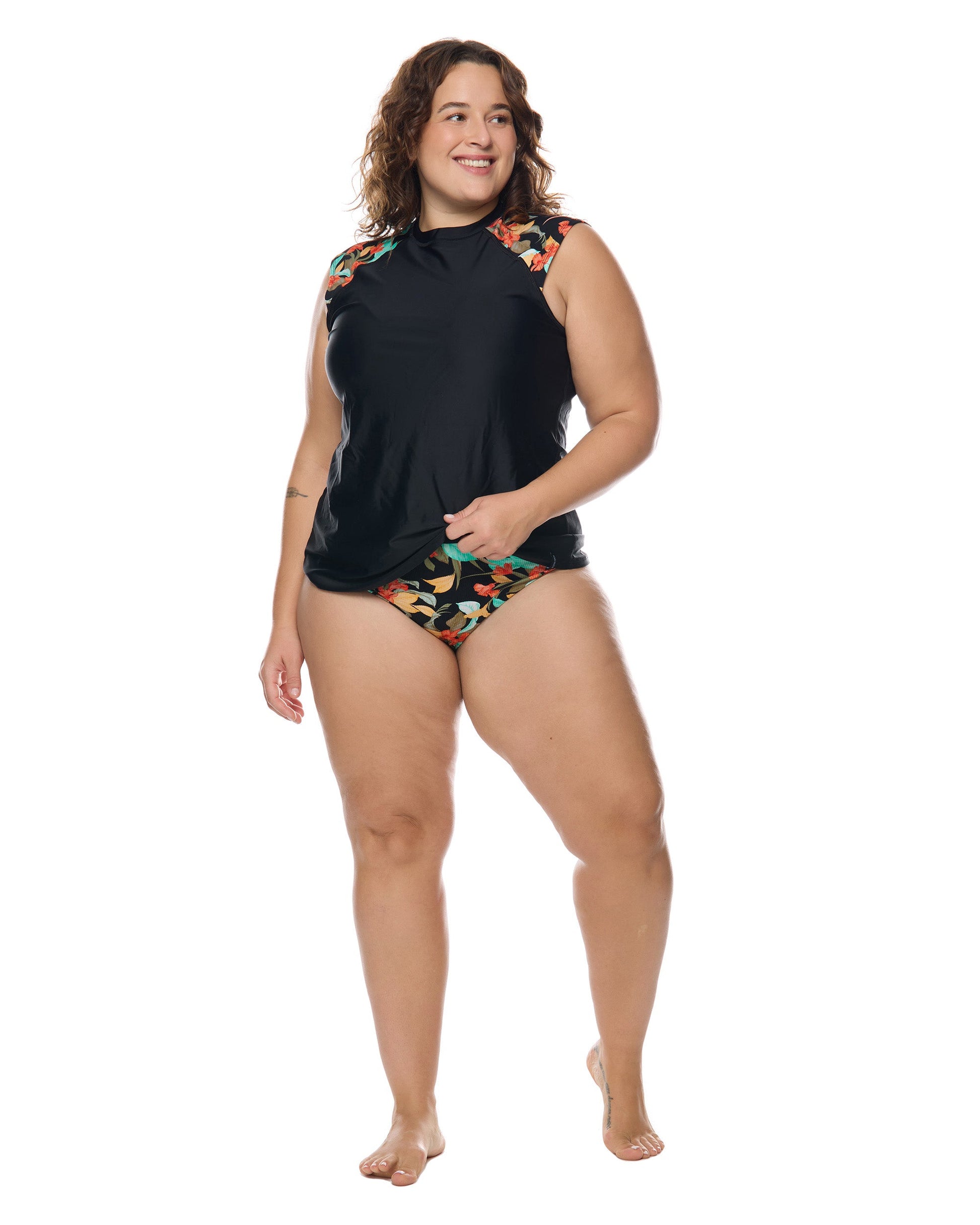 Women Body Glove Hamoa Sleek Plus Size Long Sleeve Rashguard