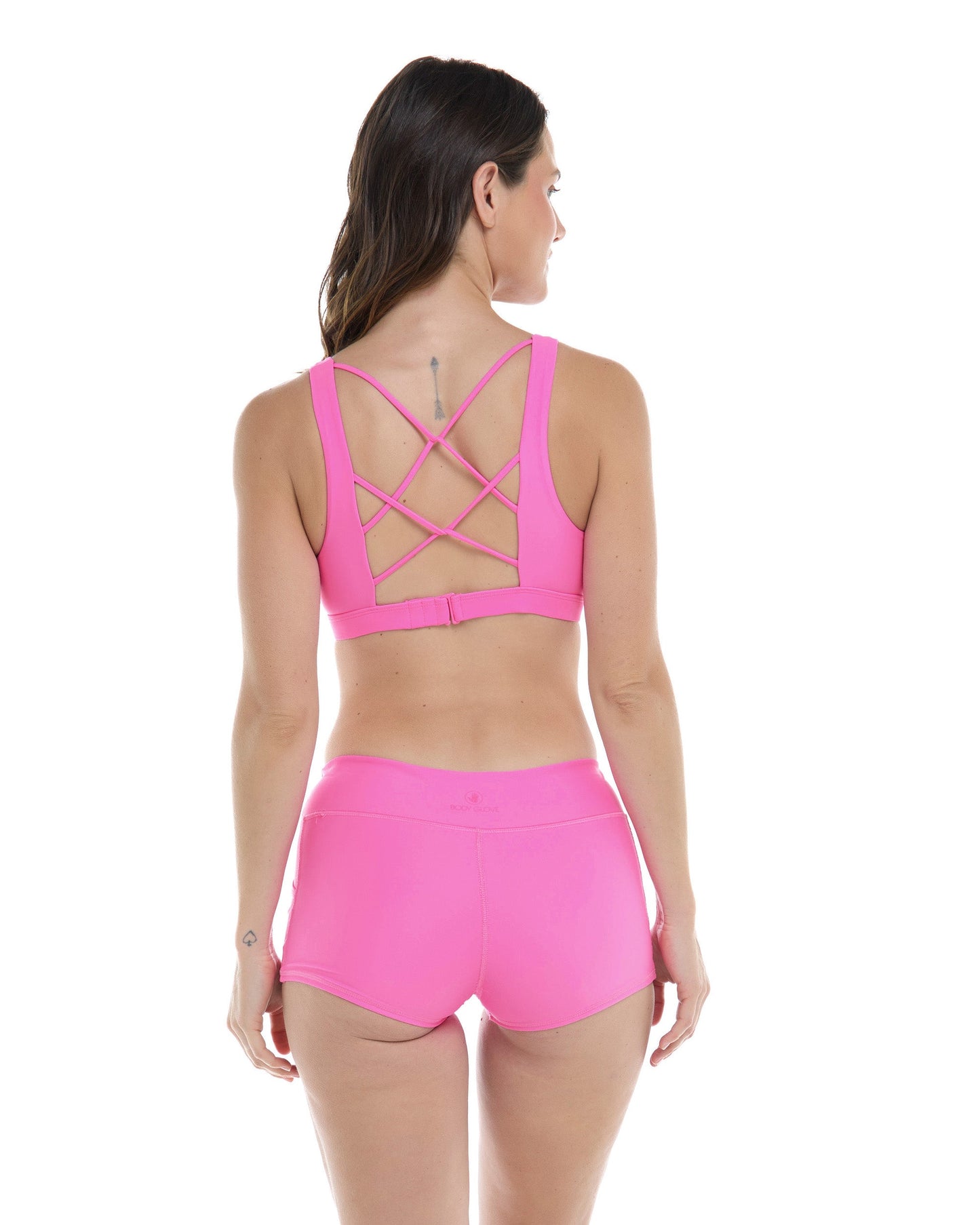 Women Body Glove Smoothies Star Cross-Over Sports Bra D Cup