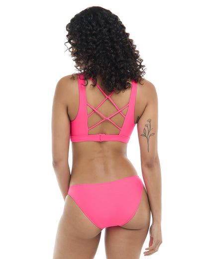 Women Body Glove Smoothies Star Cross-Over Sports Bra D Cup