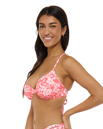 Women Body Glove Blooms Solo D-F Cup Bikini Top
