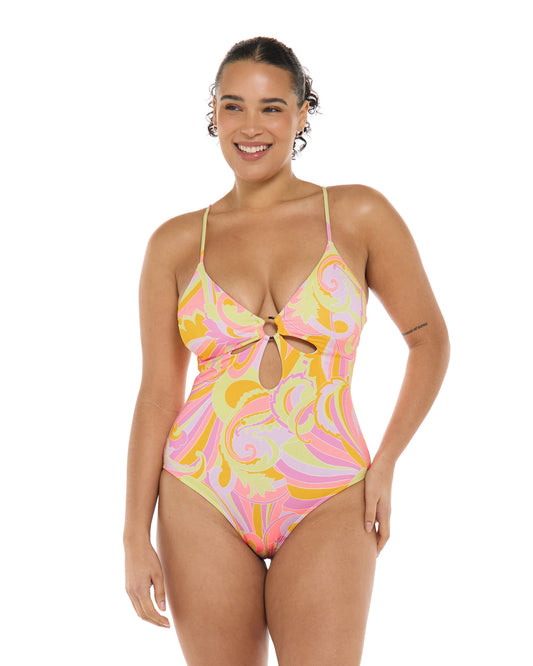Women Body Glove Sol Amarelo Maddie One-Piece Tank Swimsuit