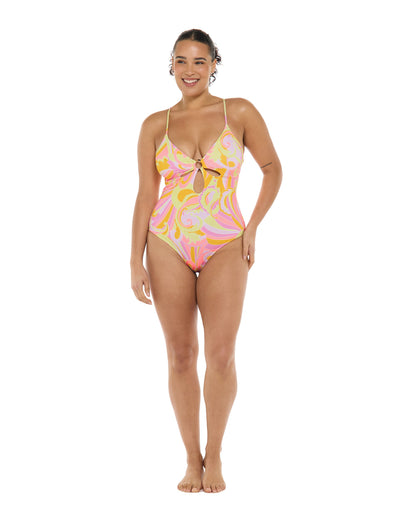 Women Body Glove Sol Amarelo Maddie One-Piece Tank Swimsuit