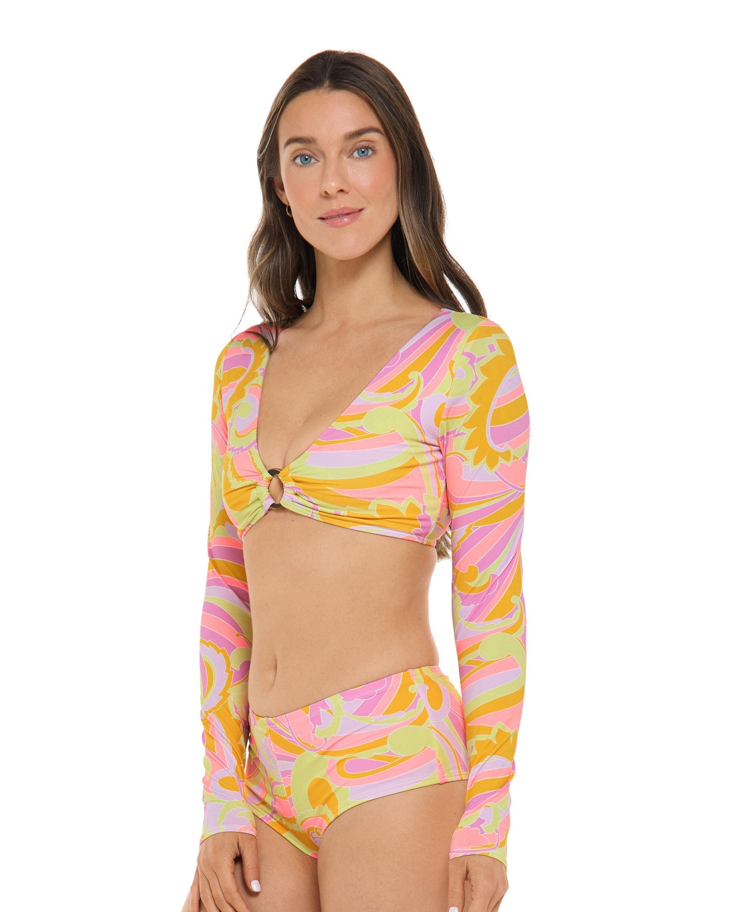 Women Body Glove Sol Amarelo Mika Crop Top