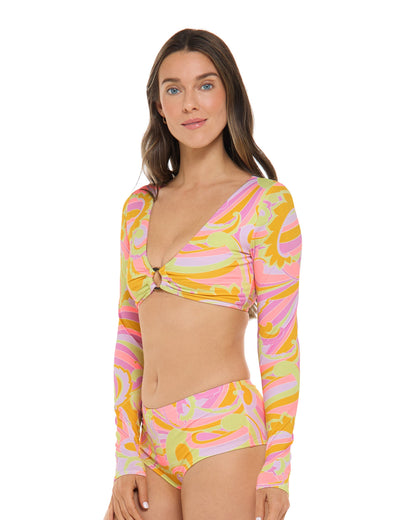 Women Body Glove Sol Amarelo Mika Crop Top
