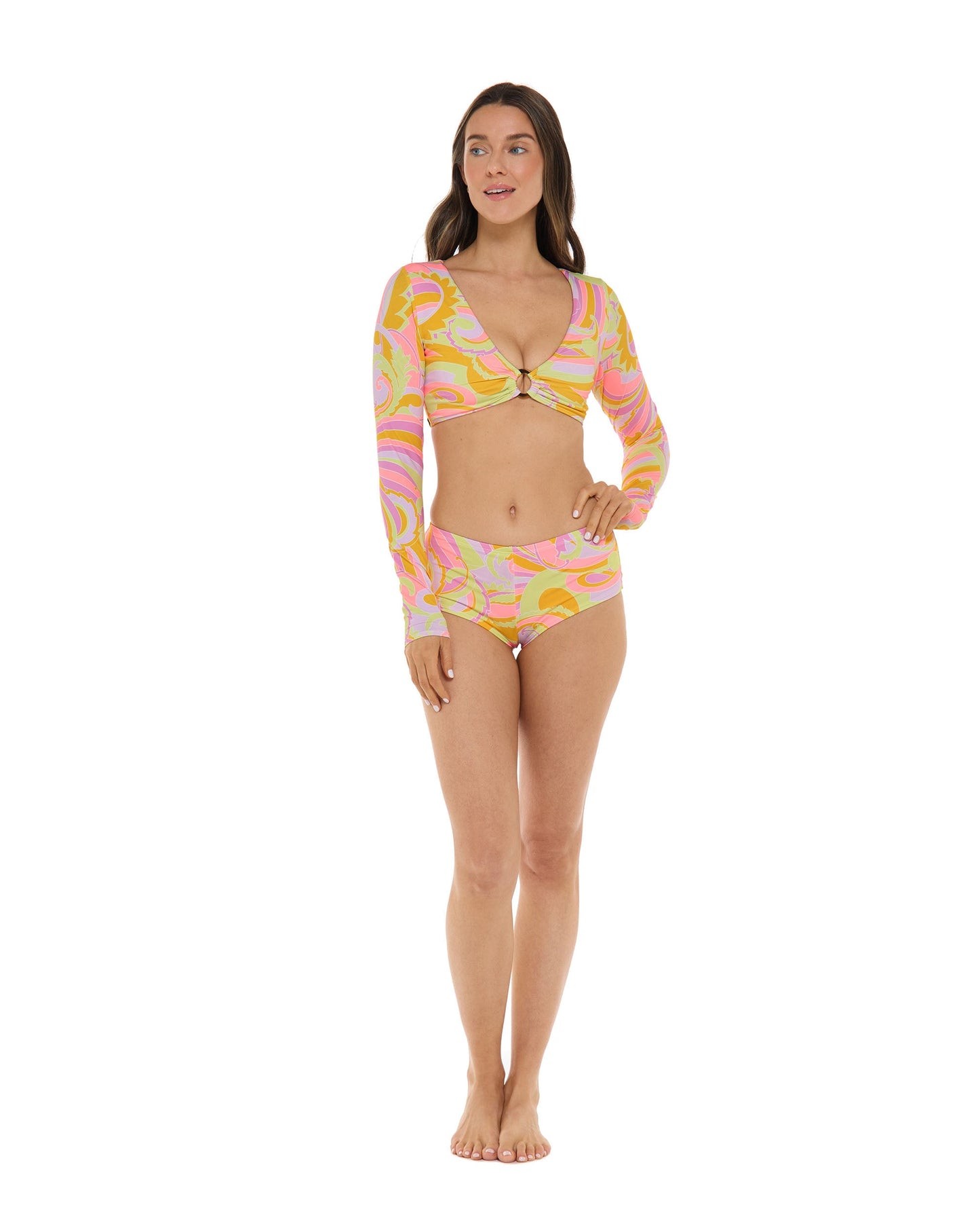 Women Body Glove Sol Amarelo Mika Crop Top