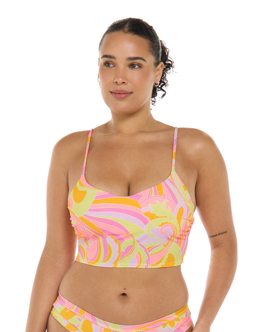 Women Body Glove Sol Amarelo Mel Crop Top
