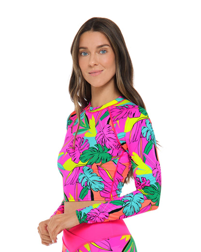 Women Body Glove Tulum Let It Be Crop Rashguard