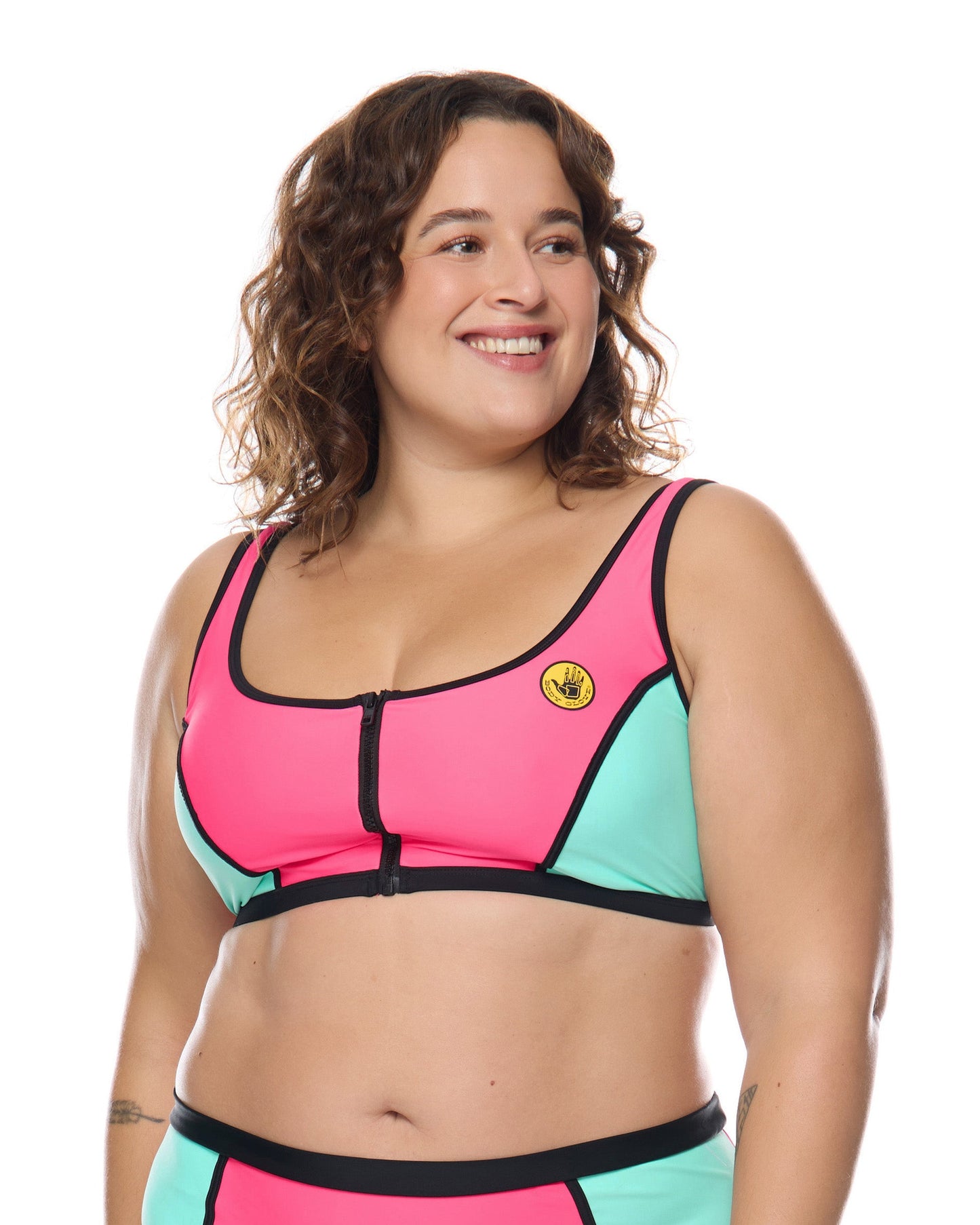 Women Body Glove Groove You Spin Me Plus Size Crop Top