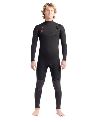 Men|Wetsuits Body Glove Red Cell 4/3mm Men's Chest-Zip Black Fullsuit