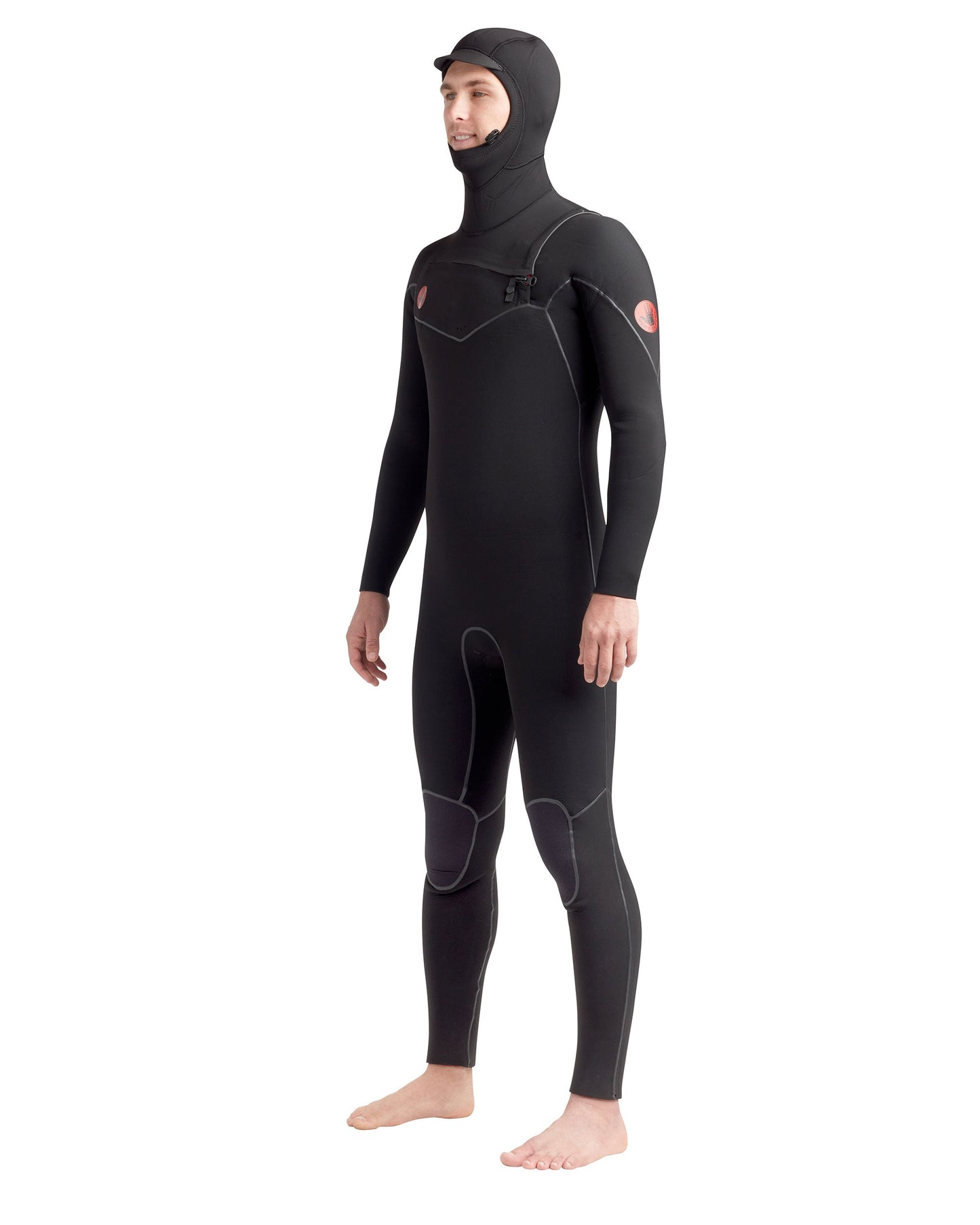 Men|Wetsuits Body Glove Red Cell 4/3mm Men's Chest-Zip Black Hooded Fullsuit