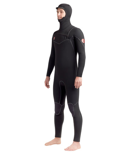 Men|Wetsuits Body Glove Red Cell 4/3mm Men's Chest-Zip Black Hooded Fullsuit