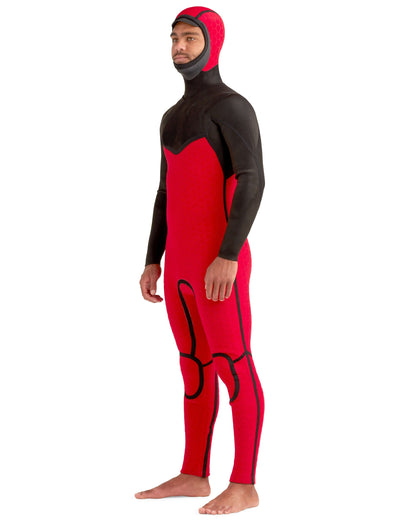 Men|Wetsuits Body Glove Red Cell 4/3mm Men's Chest-Zip Black Hooded Fullsuit