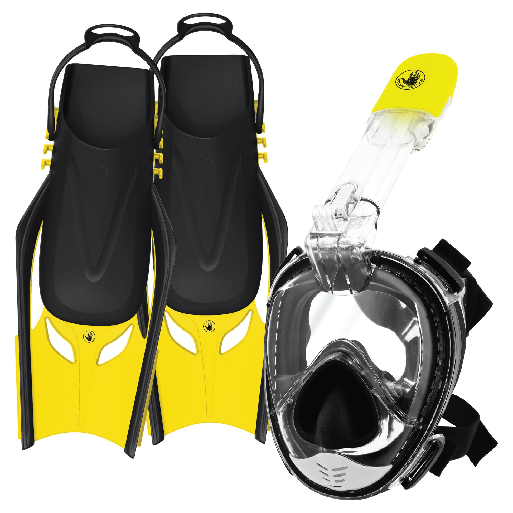 Men|Accessories Body Glove Aire Free Breath Mask / Snorkel / Fins Complete Set