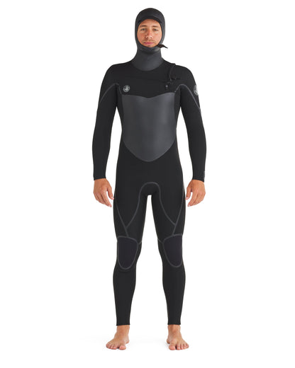 Wetsuits Body Glove Phoenix 5.5/4.5mm Men's Chest-Zip Hooded Black Fullsuit