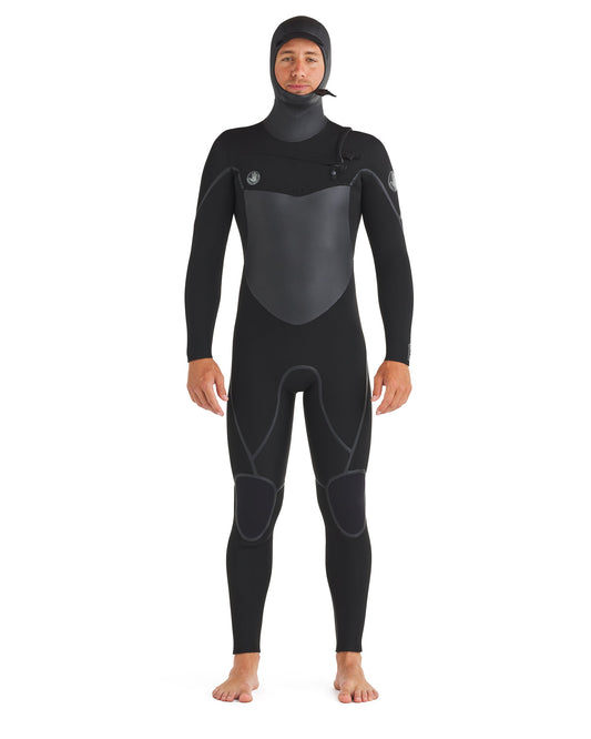 Wetsuits Body Glove Phoenix 5.5/4.5mm Men's Chest-Zip Hooded Black Fullsuit