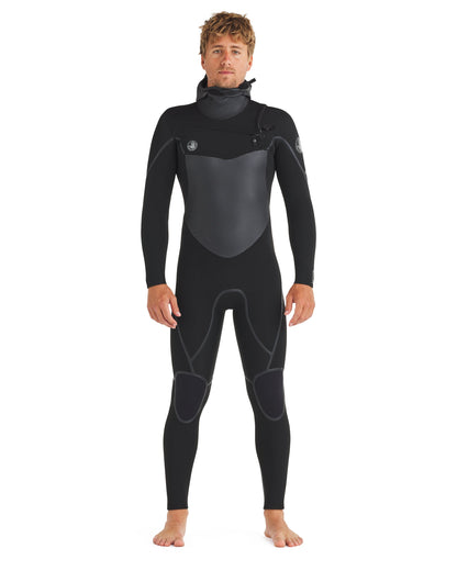 Wetsuits Body Glove Phoenix 5.5/4.5mm Men's Chest-Zip Hooded Black Fullsuit
